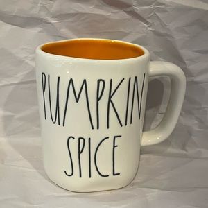 🧡 Rae Dunn HTF PUMPKIN SPICE mug - double sided BRAND NEW